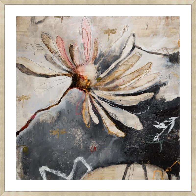 Drangon Fly I - 5cm White Border Sm. Box Champagne