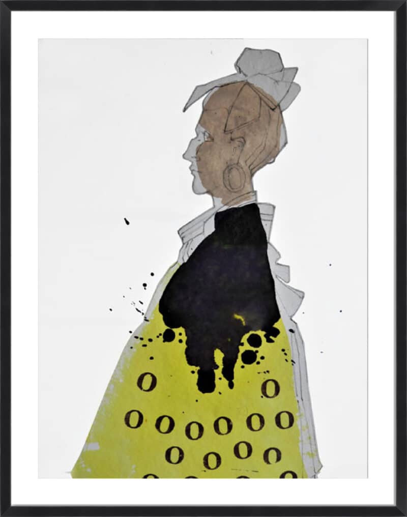 Fashion - 5cm White Border Box Black