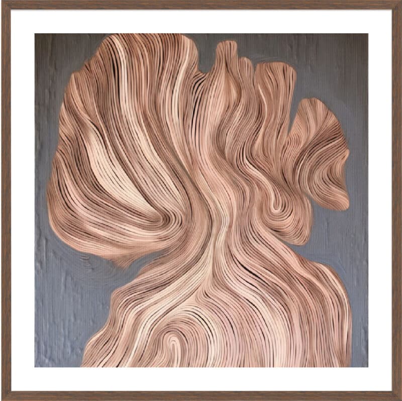 Flora III - 5cm White Border Box Walnut