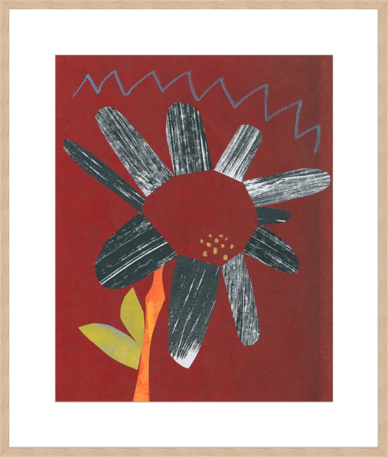 Flower Collage 2 - 10cm Mount Board Box Natural