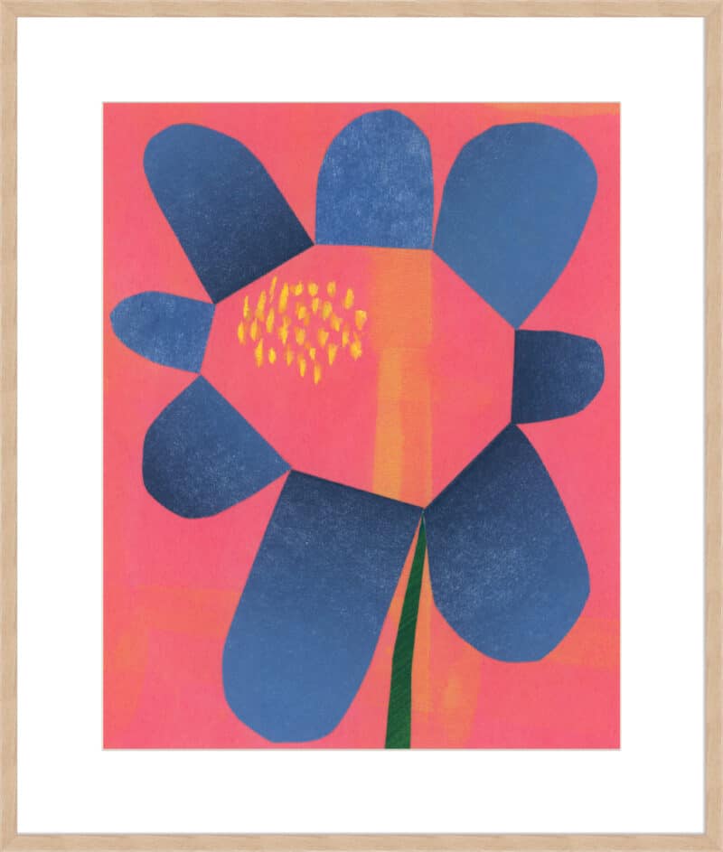 Flower Collage 3 - 10cm Mount Board Box Natural