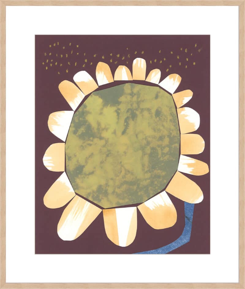 Flower Collage 4 - 10cm Mount Board Box Natural