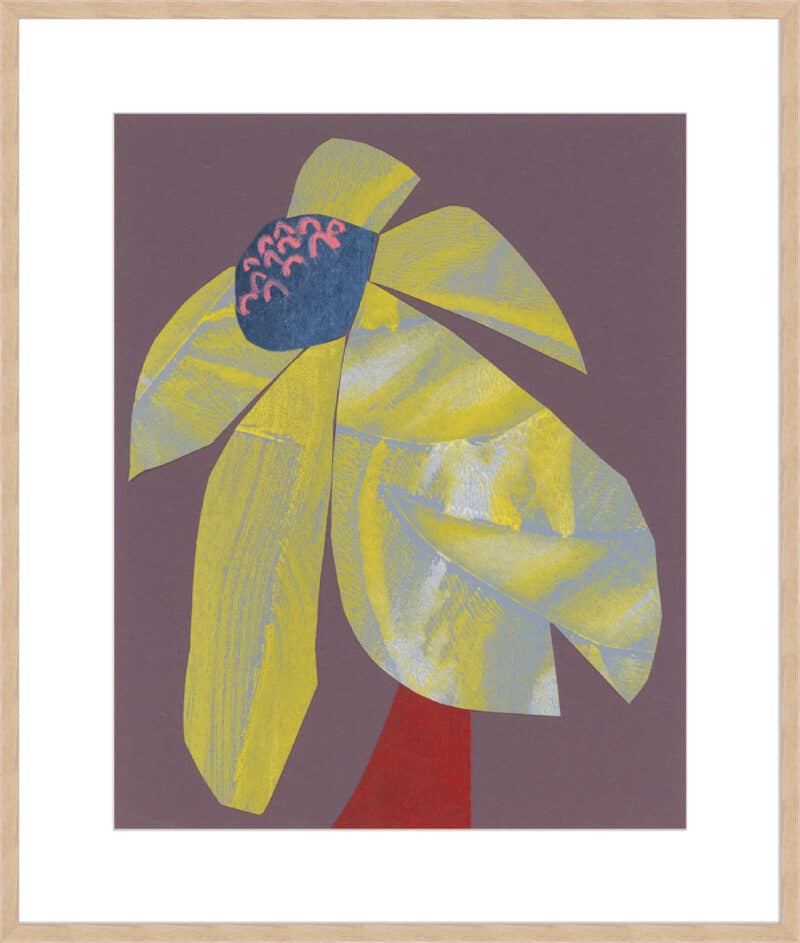 Flower Collage 7 - 10cm Mount Board Box Natural