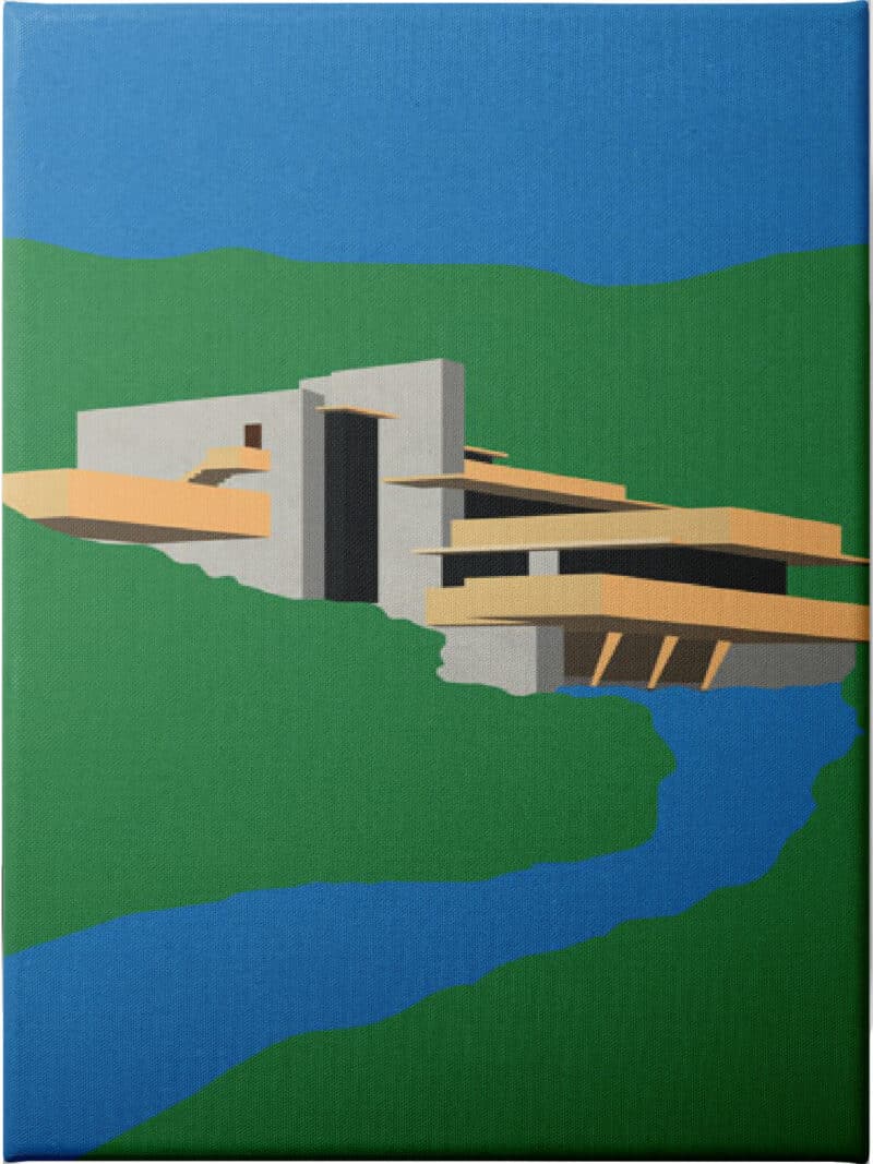 Frank Loyd Wright Falling Water - Unframed Canvas Unframed Canvas