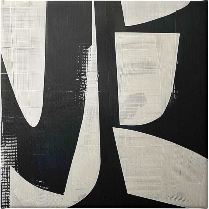 Geometric Contrast 1 - Unframed Canvas Unframed Canvas