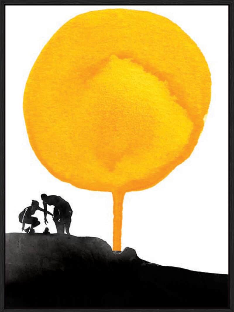 Golden Blur - Canvas Gallery Black