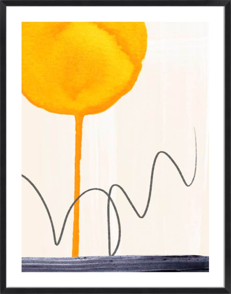 Golden Drop - 5cm White Border Box Black