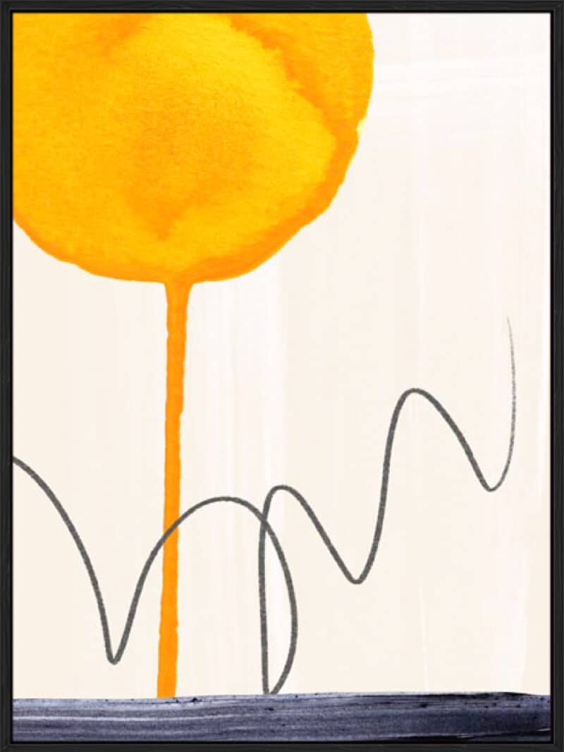 Golden Drop - Canvas Gallery Black