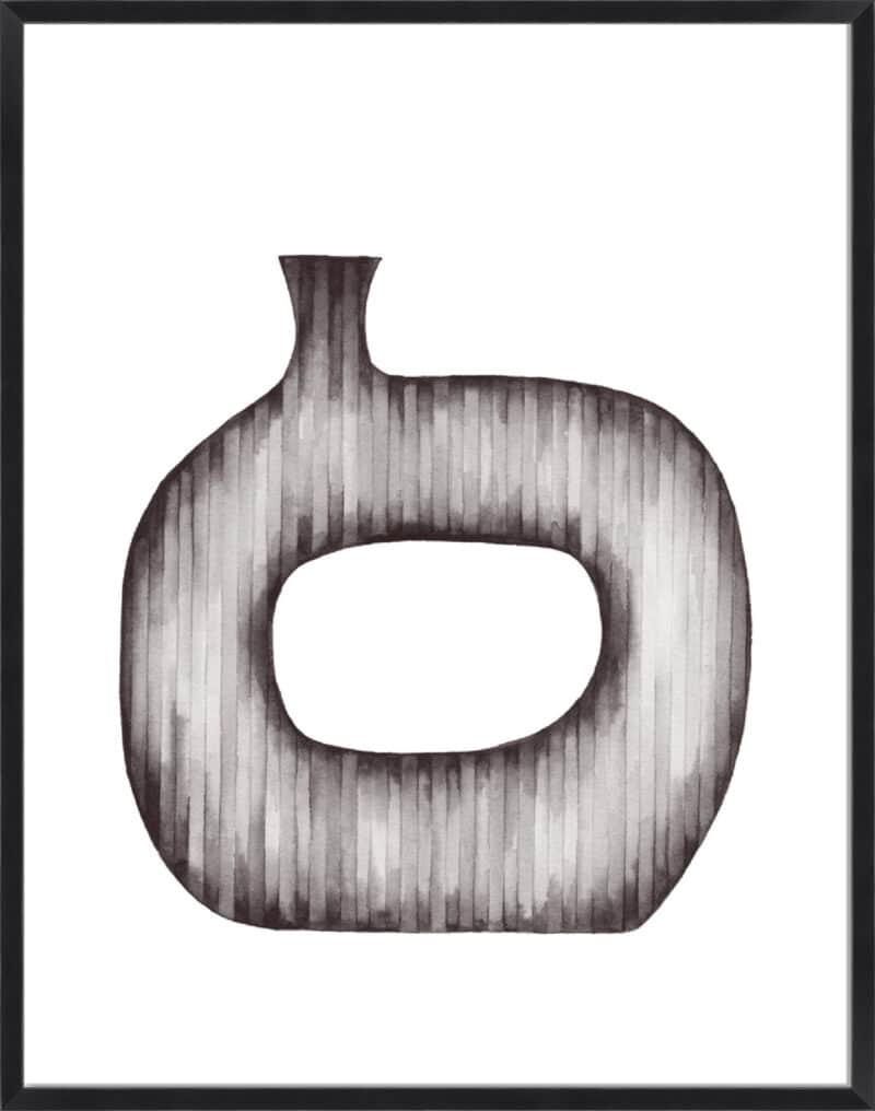 Gradient Curves 1 - 5cm White Border Box Black