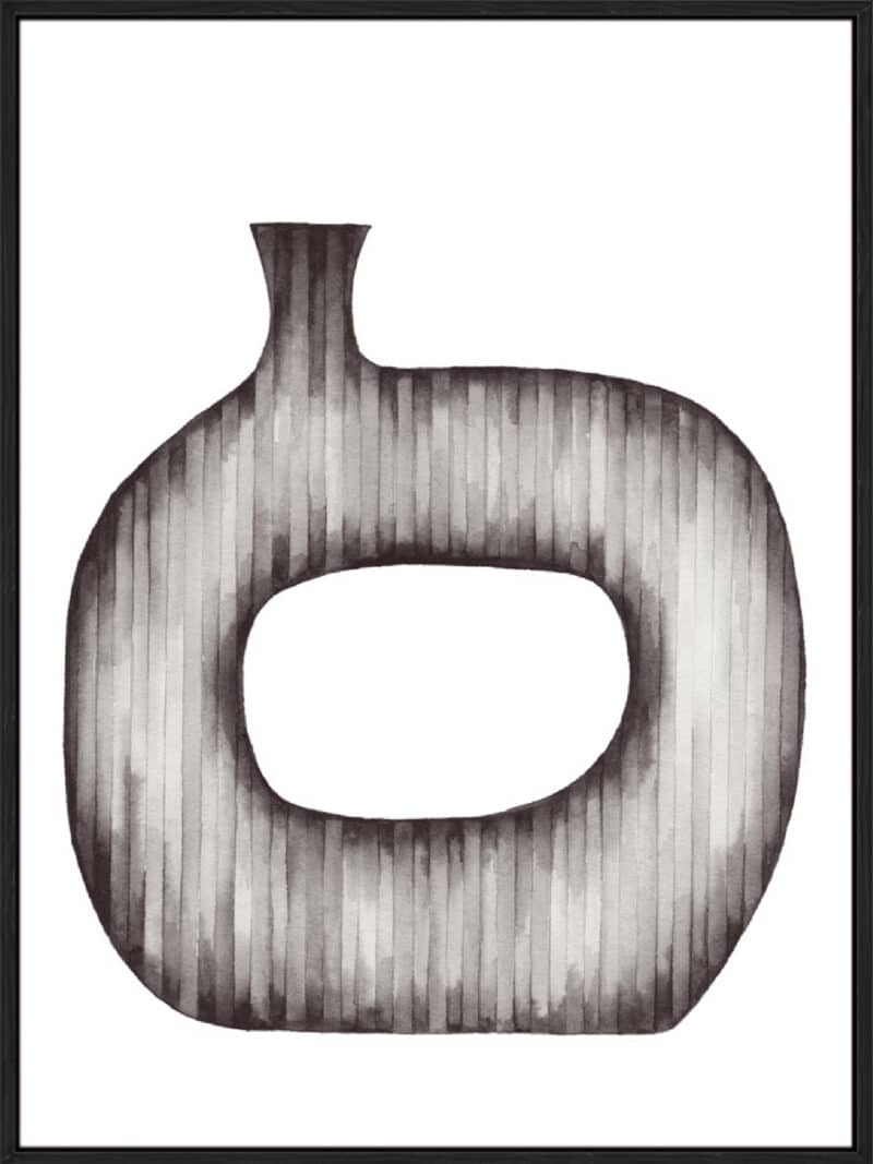 Gradient Curves 1 - Canvas Gallery Black