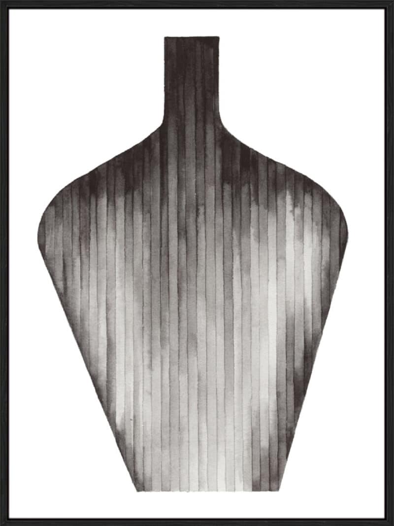 Gradient Curves 2 - Canvas Gallery Black