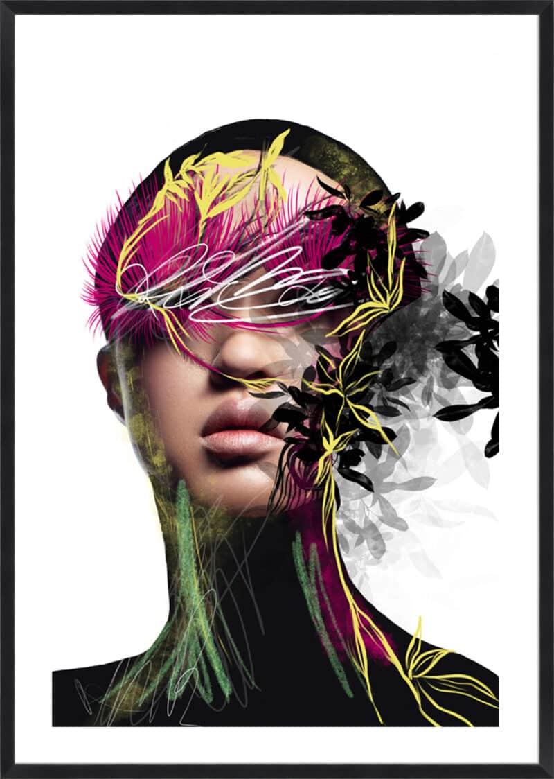 Lash - 5cm White Border Box Black