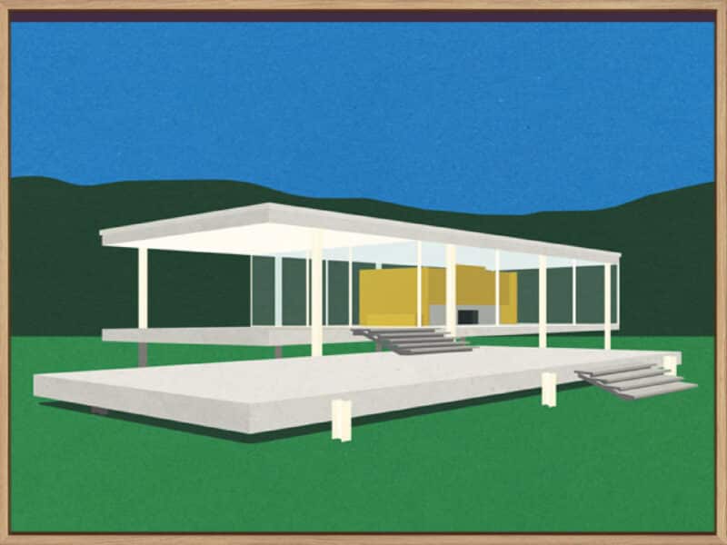 Ludwig Mies Van Der Rohe Farnsworth House - Canvas Gallery Natural