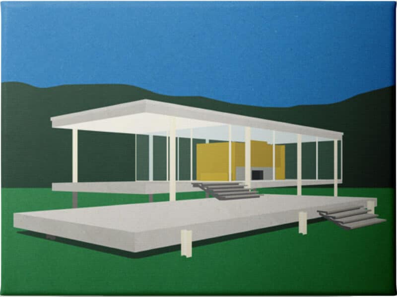Ludwig Mies Van Der Rohe Farnsworth House - Unframed Canvas Unframed Canvas