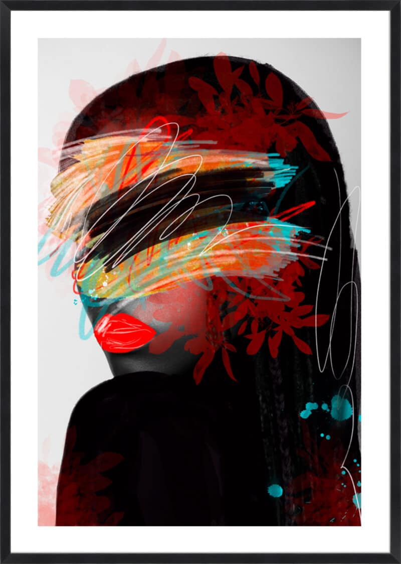 MJ - 5cm White Border Box Black