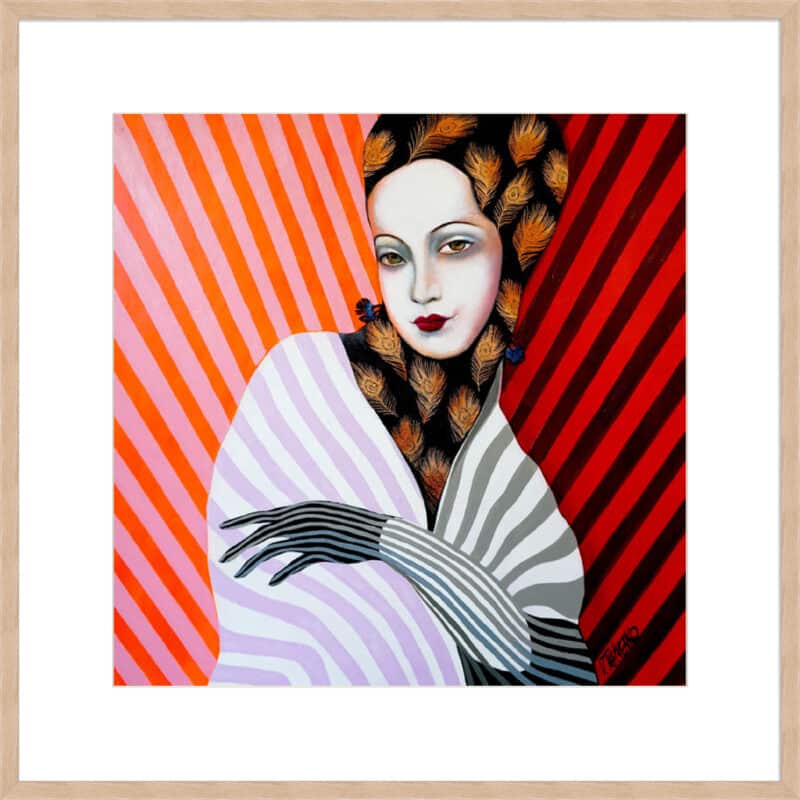 Miss Peacock - 10cm Mount Board Box Natural