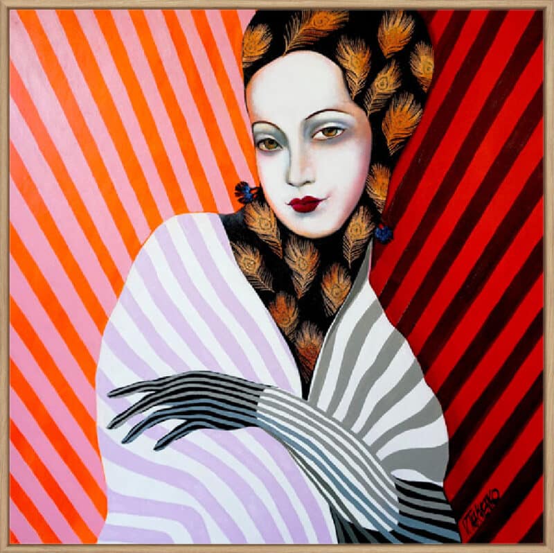 Miss Peacock - Canvas Gallery Natural