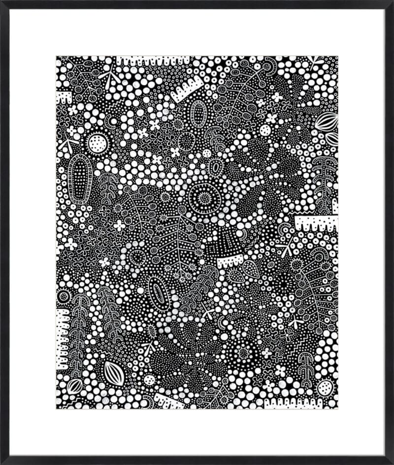 Monochrome Spots 1 - 10cm Mount Board Box Black