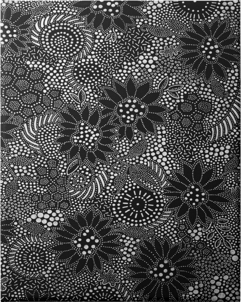 Monochrome Spots 2 - Unframed Canvas Unframed Canvas