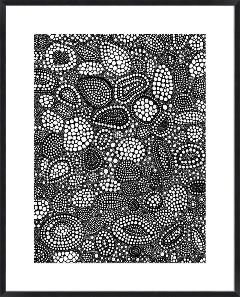 Monochrome Spots 3 - 10cm Mount Board Box Black