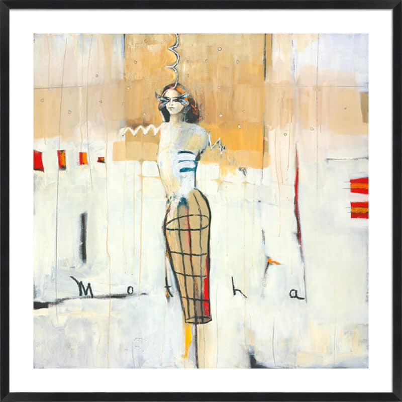 Motha I - 5cm White Border Box Black