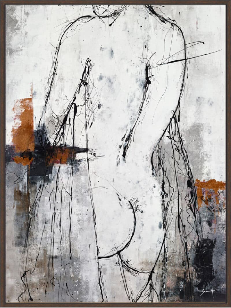 Nude Figure 2 - Canvas Gallery Walnut