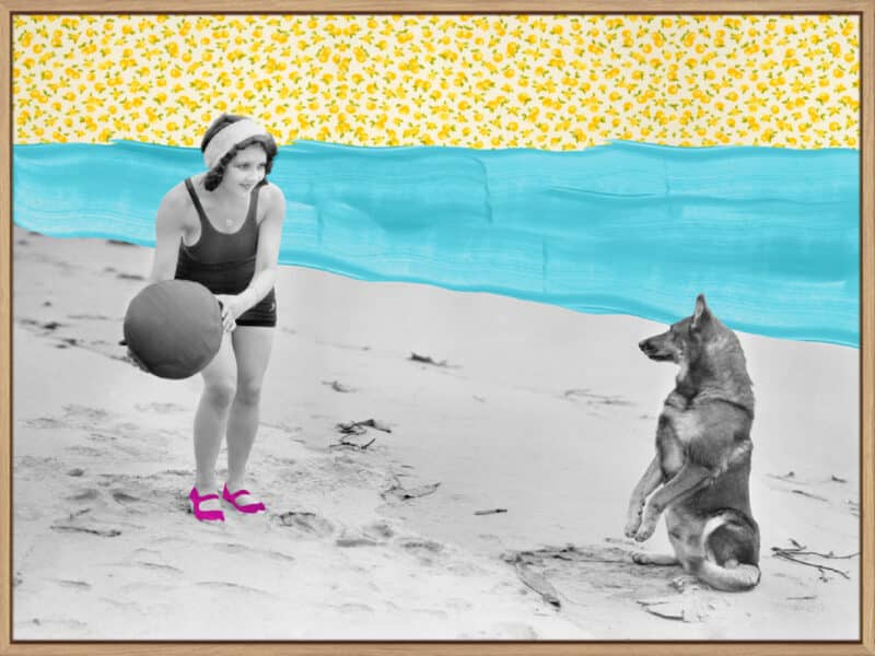 Playing Records - Canvas Gallery Natural