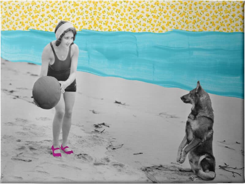 Playing Records - Unframed Canvas Unframed Canvas