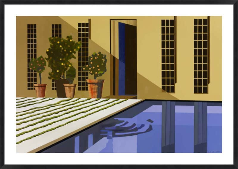 Poolside 1 - 5cm White Border Box Black