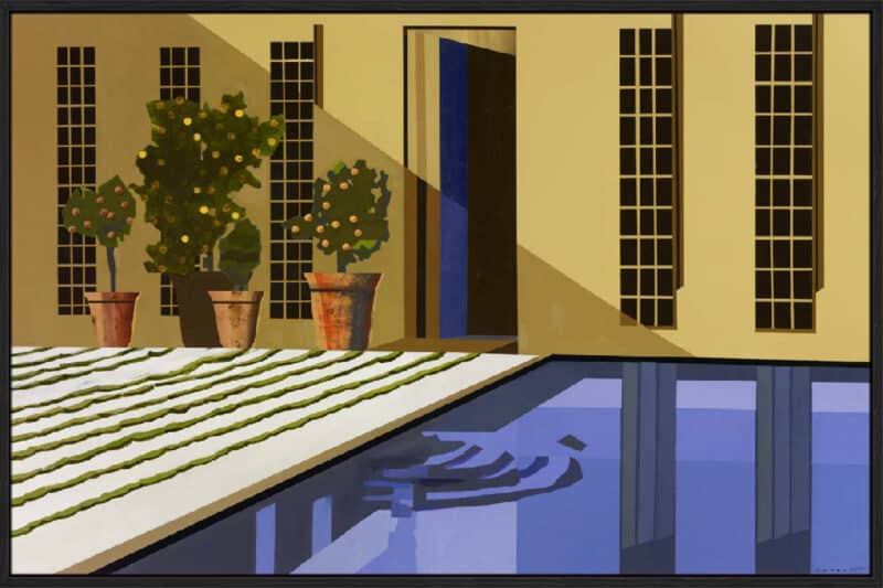 Poolside 1 - Canvas Gallery Black