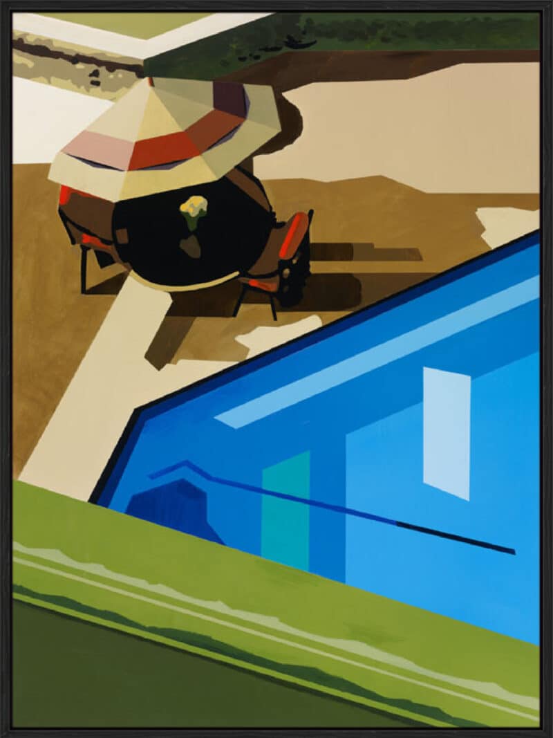 Poolside 2 - Canvas Gallery Black