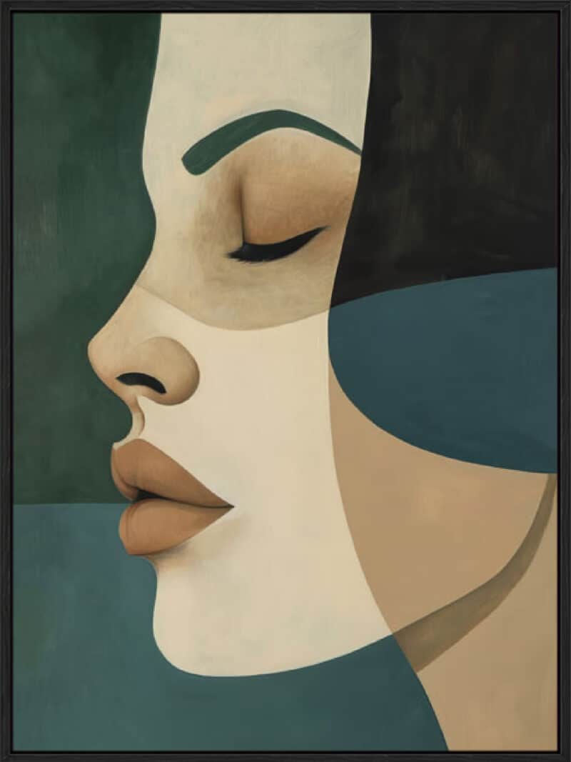 Poster Minimalist Portrait 3 - Canvas Gallery Black