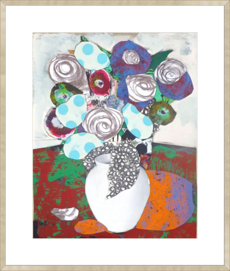 Potted Flowers III - 10cm Mount Board Sm. Box Champagne