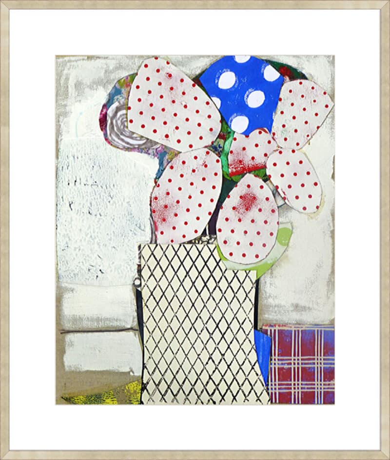 Potted Flowers IV - 10cm Mount Board Sm. Box Champagne