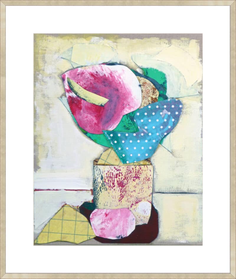 Potted Flowers I - 10cm Mount Board Sm. Box Champagne