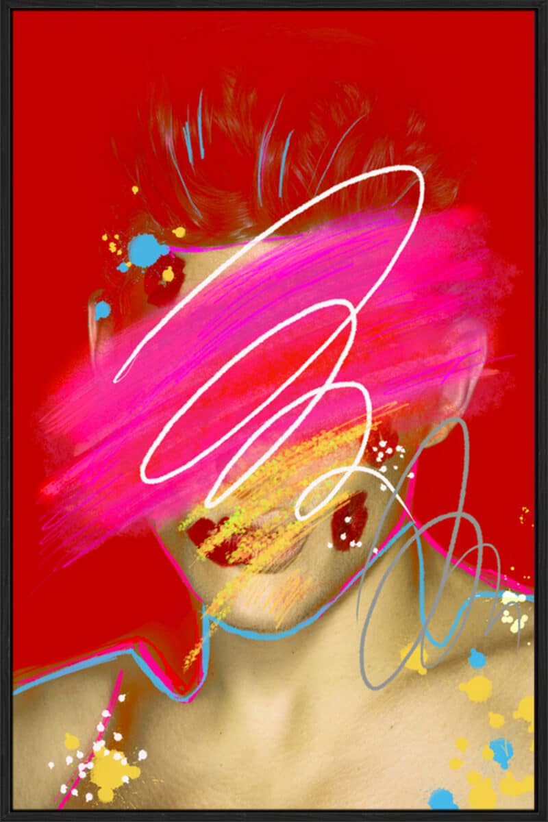 Red - Canvas Gallery Black