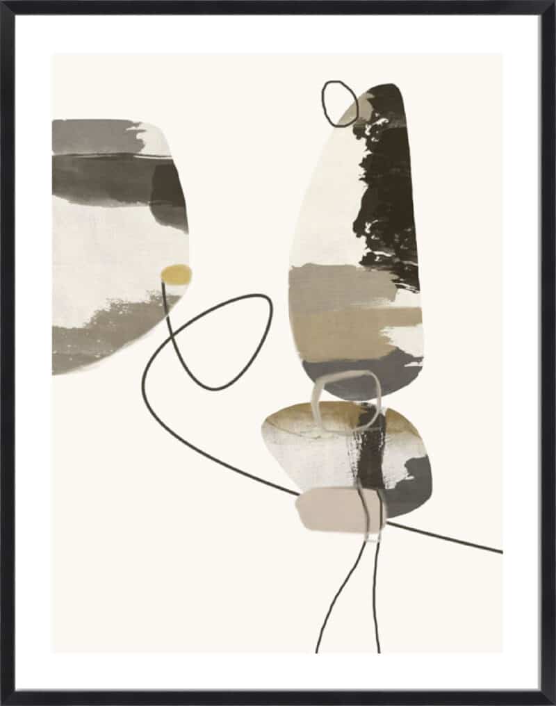 Shapes and Texture 2 - 5cm White Border Box Black