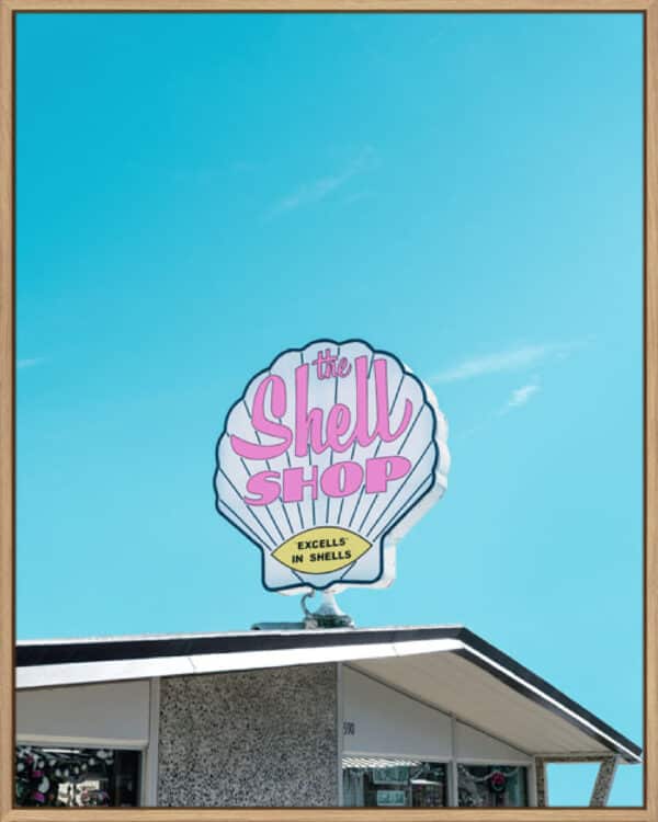 Shell Cafe Sign Shell Shop Vintage Sign - Canvas - La Grolla