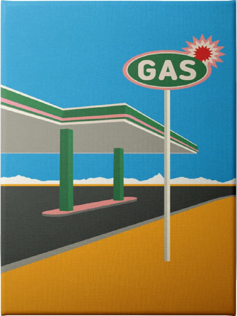 Spark Gas Station - Unframed Canvas Unframed Canvas