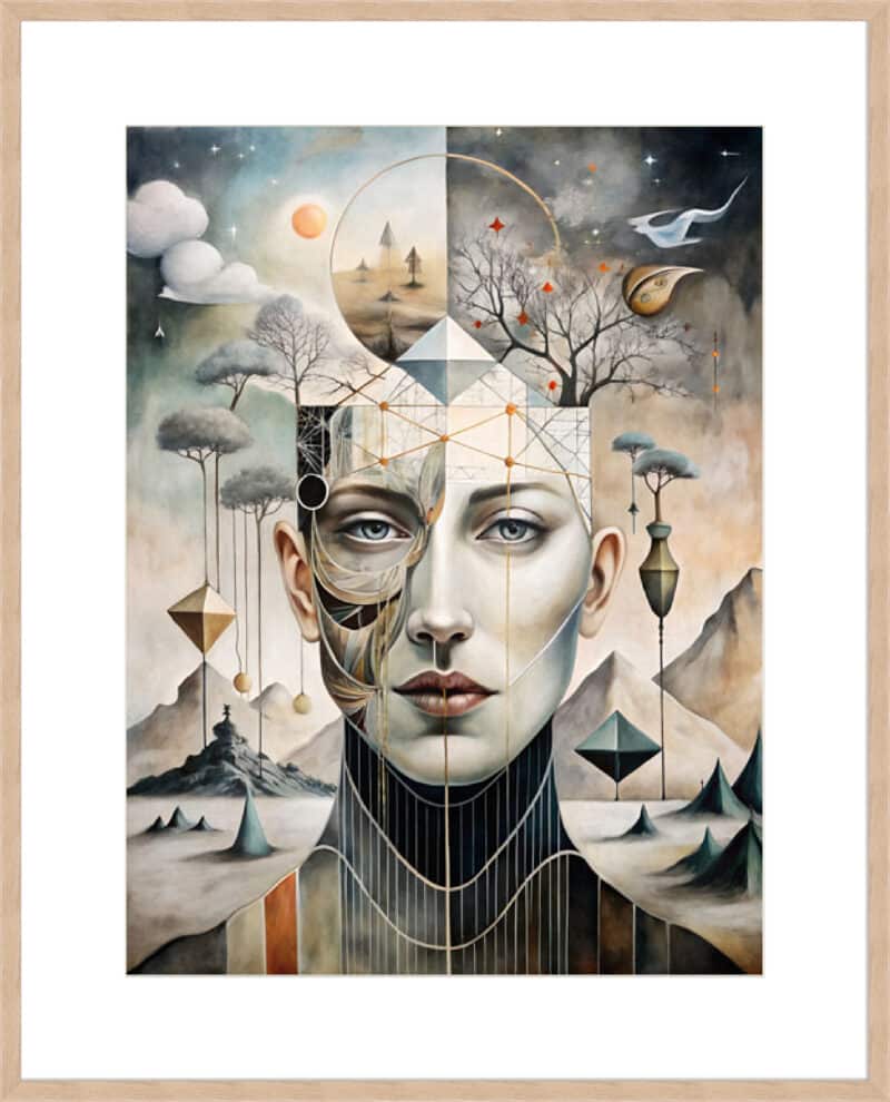 The Divided Self - 10cm Mount Board Box Natural