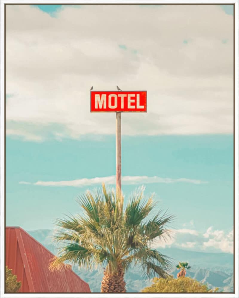 This Motel is for the Birds - Canvas Gallery White