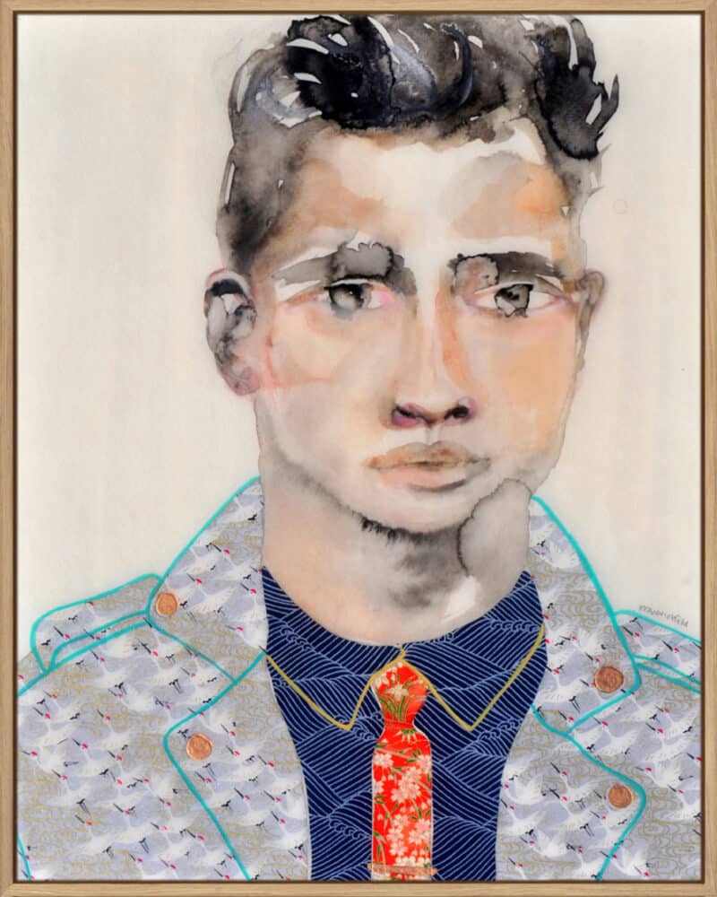 Tie (in red) - Canvas Gallery Natural