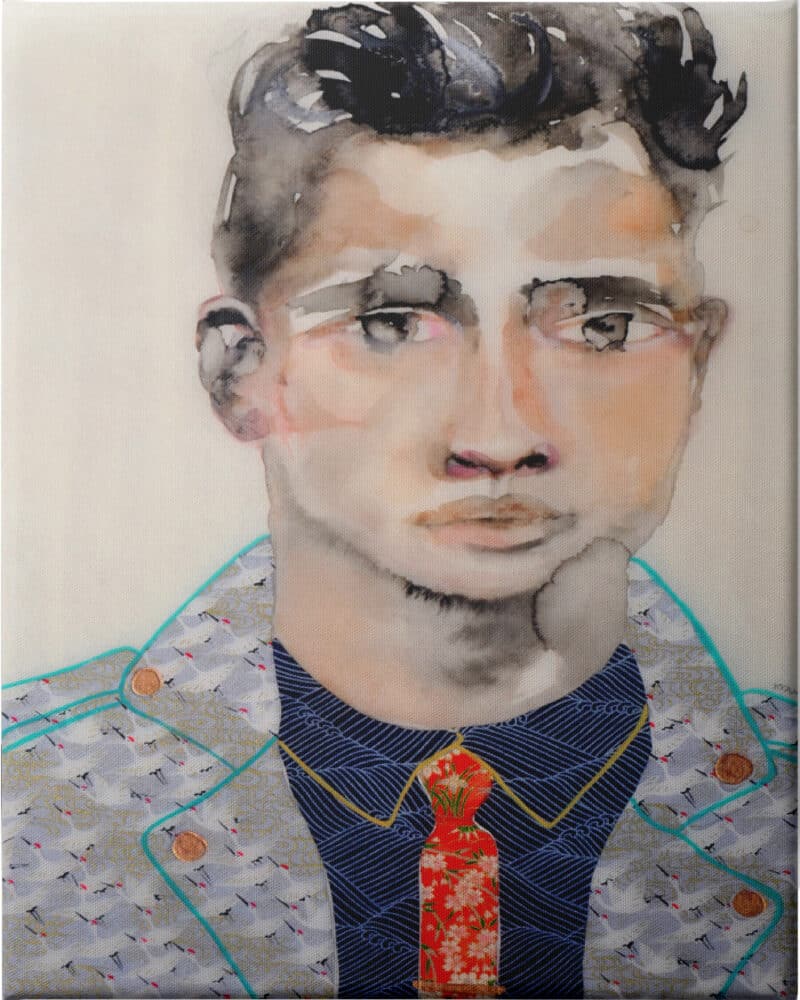 Tie (in red) - Unframed Canvas Unframed Canvas