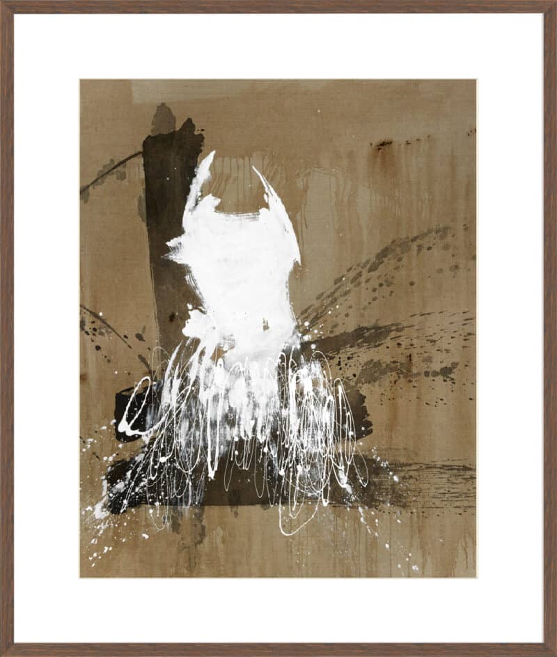 White Dress 2 - 10cm Mount Board Box Walnut