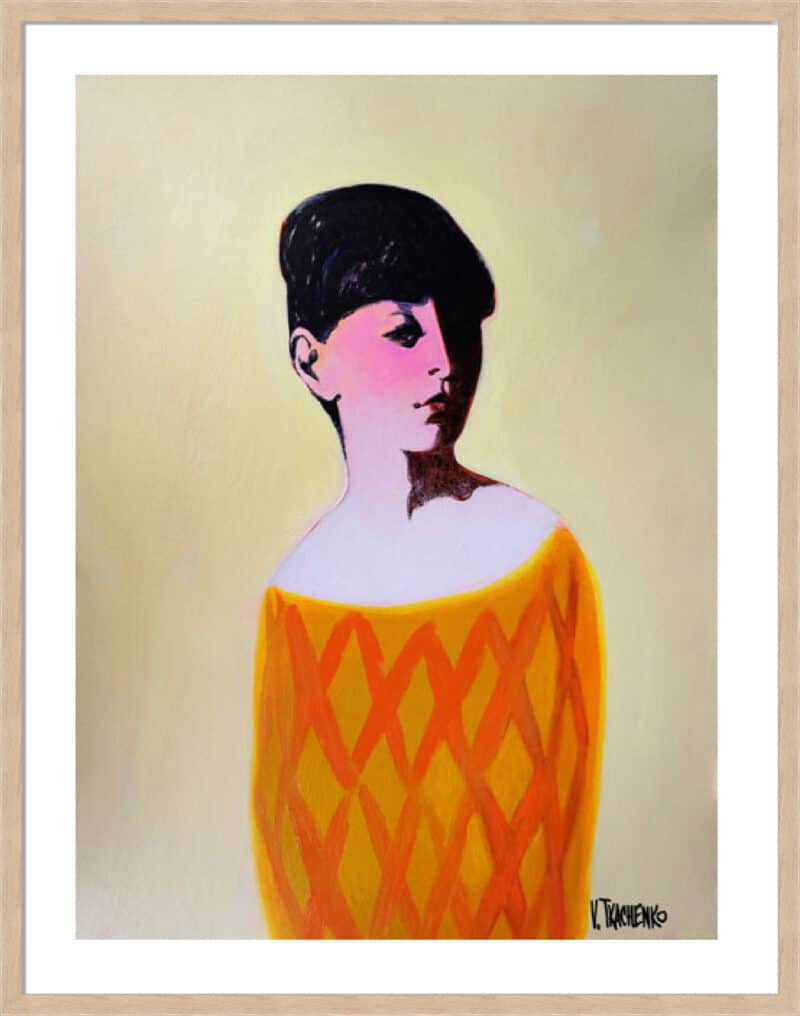 Yellow Pullover - 5cm White Border Box Natural