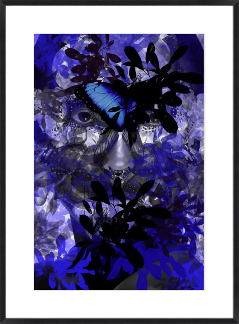 Zoe Blue - 10cm Mount Board Box Black