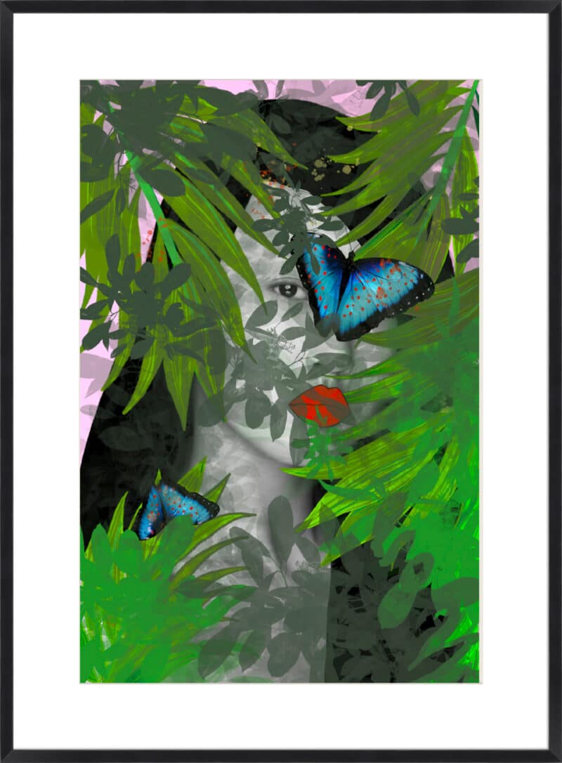 Zoe Butterfly - 10cm Mount Board Box Black