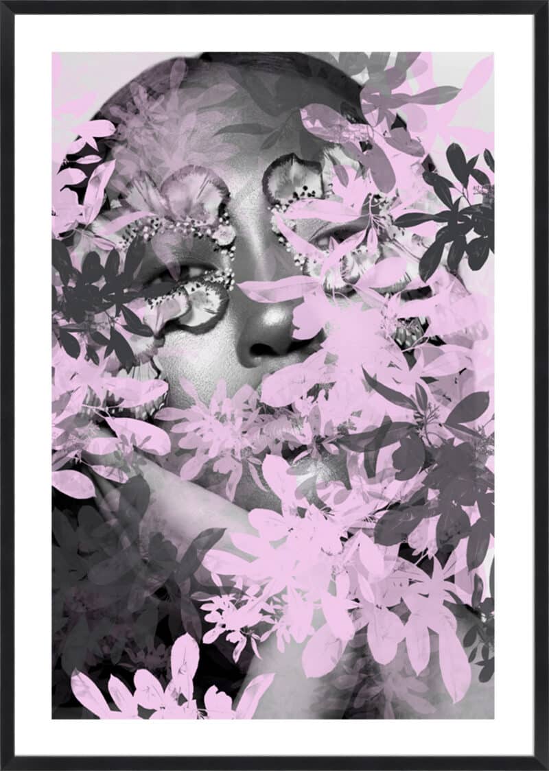 Zoe Pink - 5cm White Border Box Black