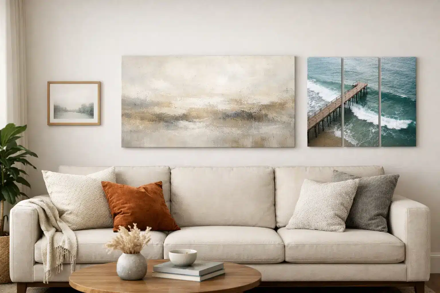 What Size Art for Above Sofa Works Best?